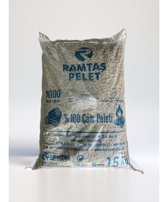 Çam Pelet Yakıtı %100 Doğal %100 Çam 15 Kg